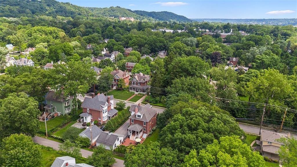 209 Chestnut Road Sewickley, PA 15143 - Photo 4 of 49 an aerial view of residential house with outdoor space and trees all around