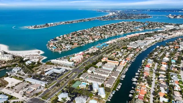 an aerial view of a city