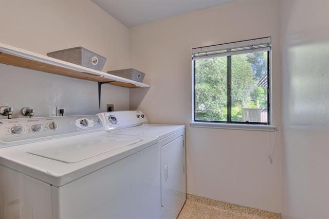 4 Farm Road Los Altos, CA 94024 - Photo 16 of 25 a utility room with dryer and washer