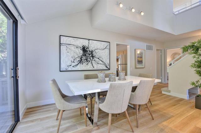 4 Farm Road Los Altos, CA 94024 - Photo 3 of 25 a view of a dining room with furniture window and wooden floor