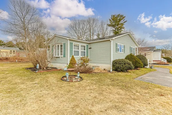 a view of a house with a patio