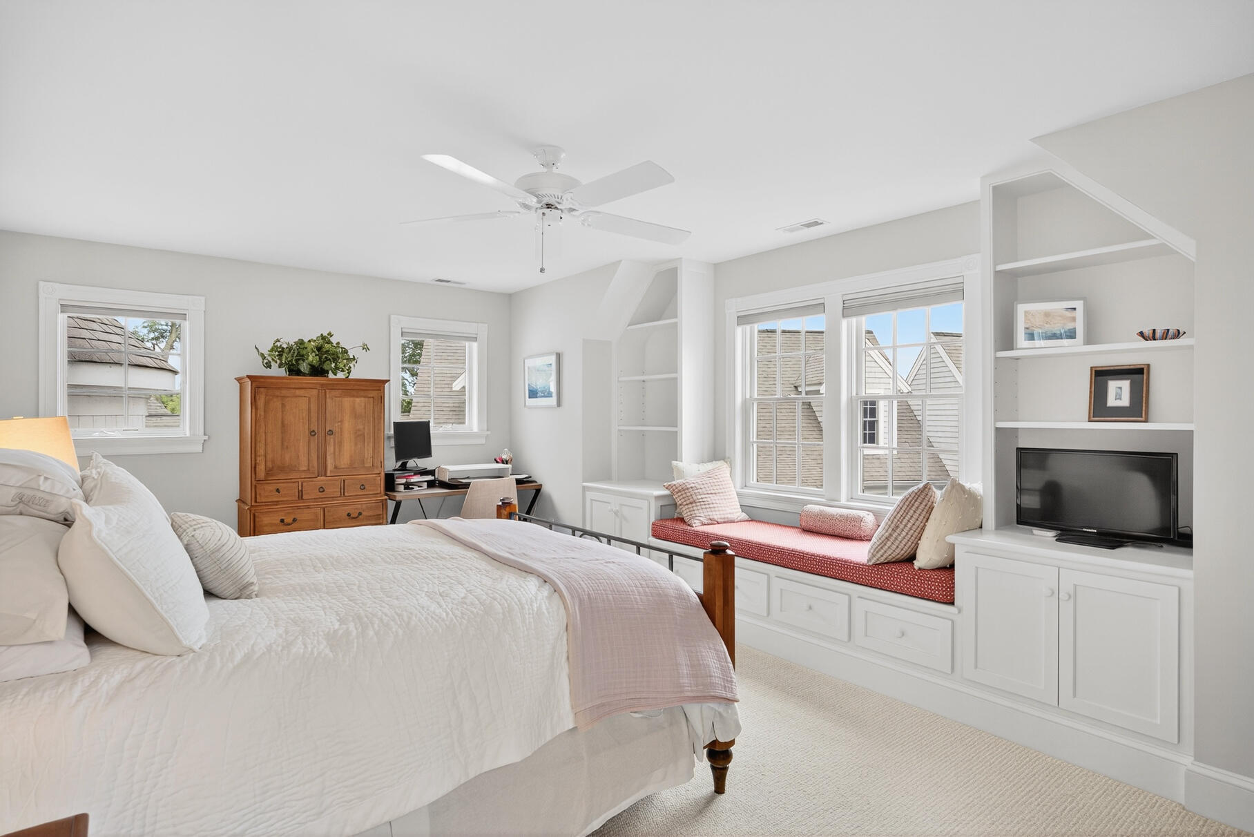 10 Brian Way Harwich, MA 02645 - Photo 34 of 75 a bedroom with a bed and a flat screen tv