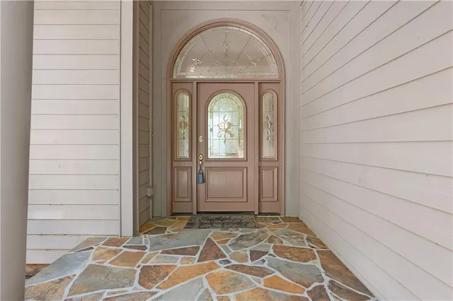 a view of a door of the house