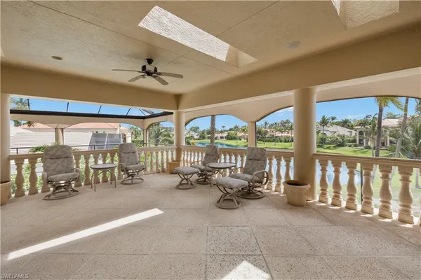 a outdoor space with patio lots of furniture