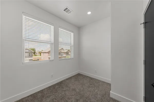 an empty room with a window