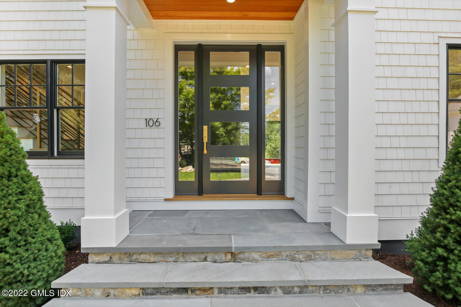 106 Sheep Hill Road Riverside, CT 06878 - Photo 6 of 53 a view of a brick house with a yard