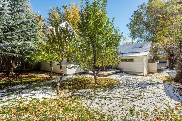 a backyard of a house