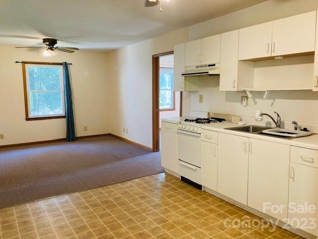210 South Hillside Street Rutherfordton, NC 28139 - Photo 12 of 48 a kitchen with granite countertop a stove a sink and a refrigerator