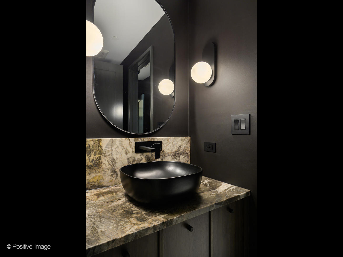 1106 Hohlfelder Road Glencoe, IL 60022 - Photo 39 of 61 a bathroom with a granite countertop sink and a mirror