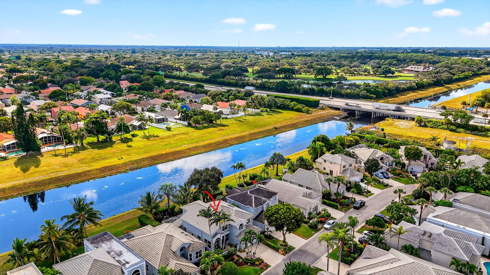 7816 Travelers Tree Drive Boca Raton, FL 33433 - Photo 55 of 61 an aerial view of a residential houses with outdoor space
