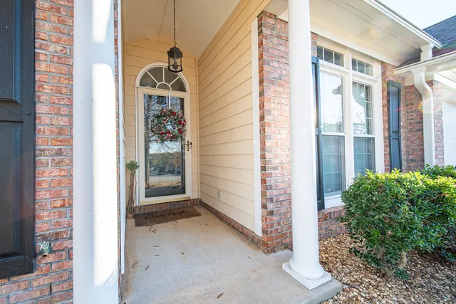a view of front door of house