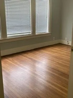 an empty room with a window