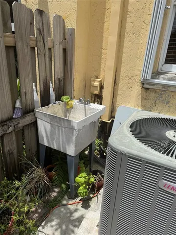 a view of outdoor space with seating