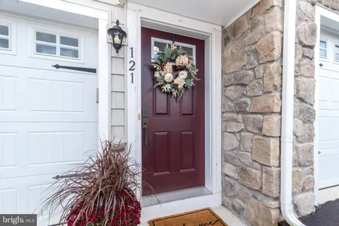 front view of a house with a door