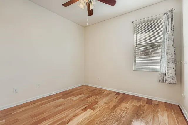 an empty room with a window