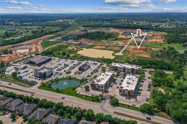 an aerial view of multiple house