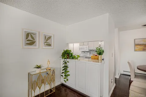 a room with furniture and a potted plant