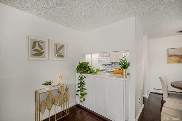 a room with furniture and a potted plant