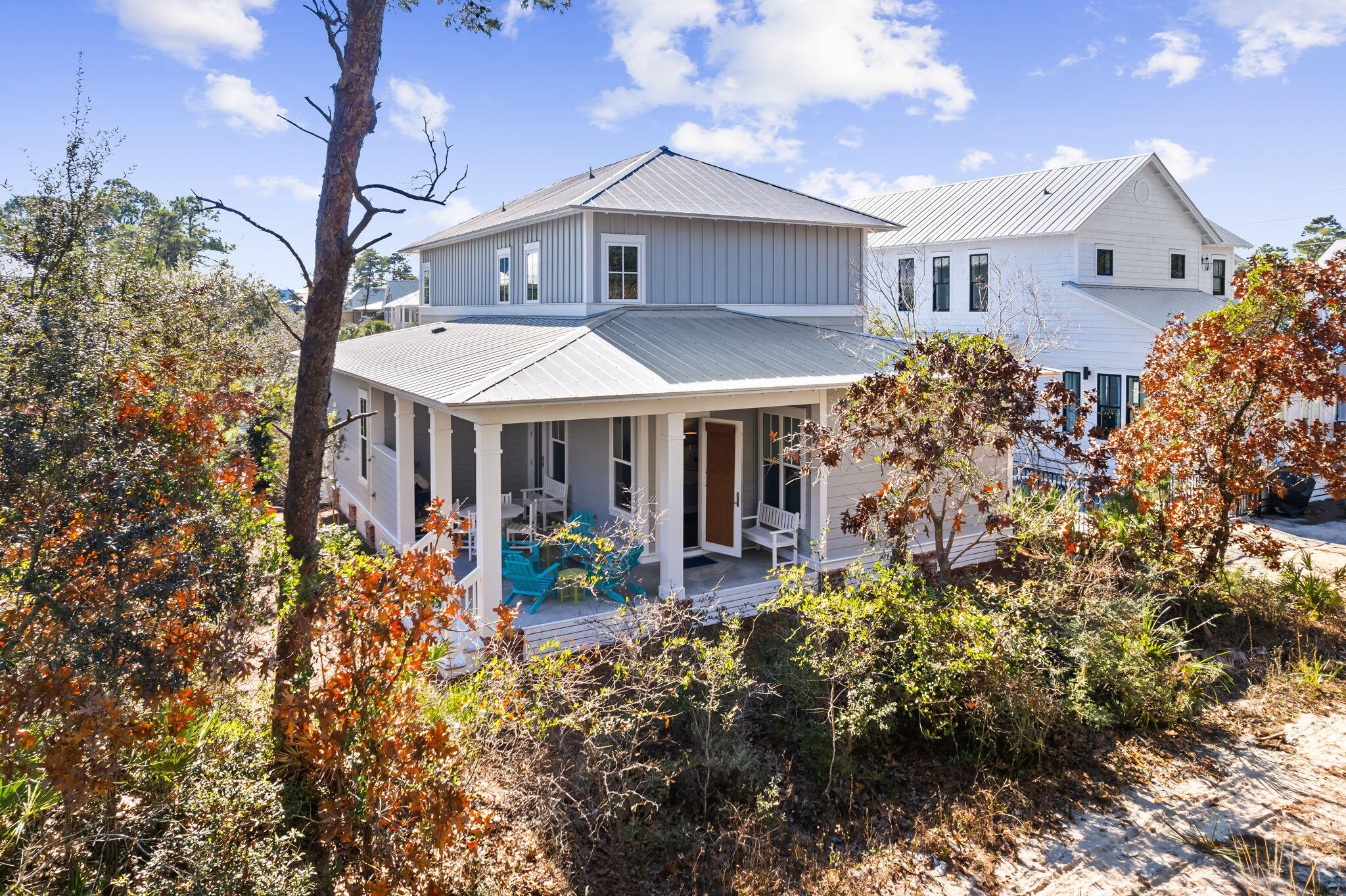 27 Matt's Way Santa Rosa Beach, FL 32459 - Photo 3 of 67 a front view of a house with garden and porch