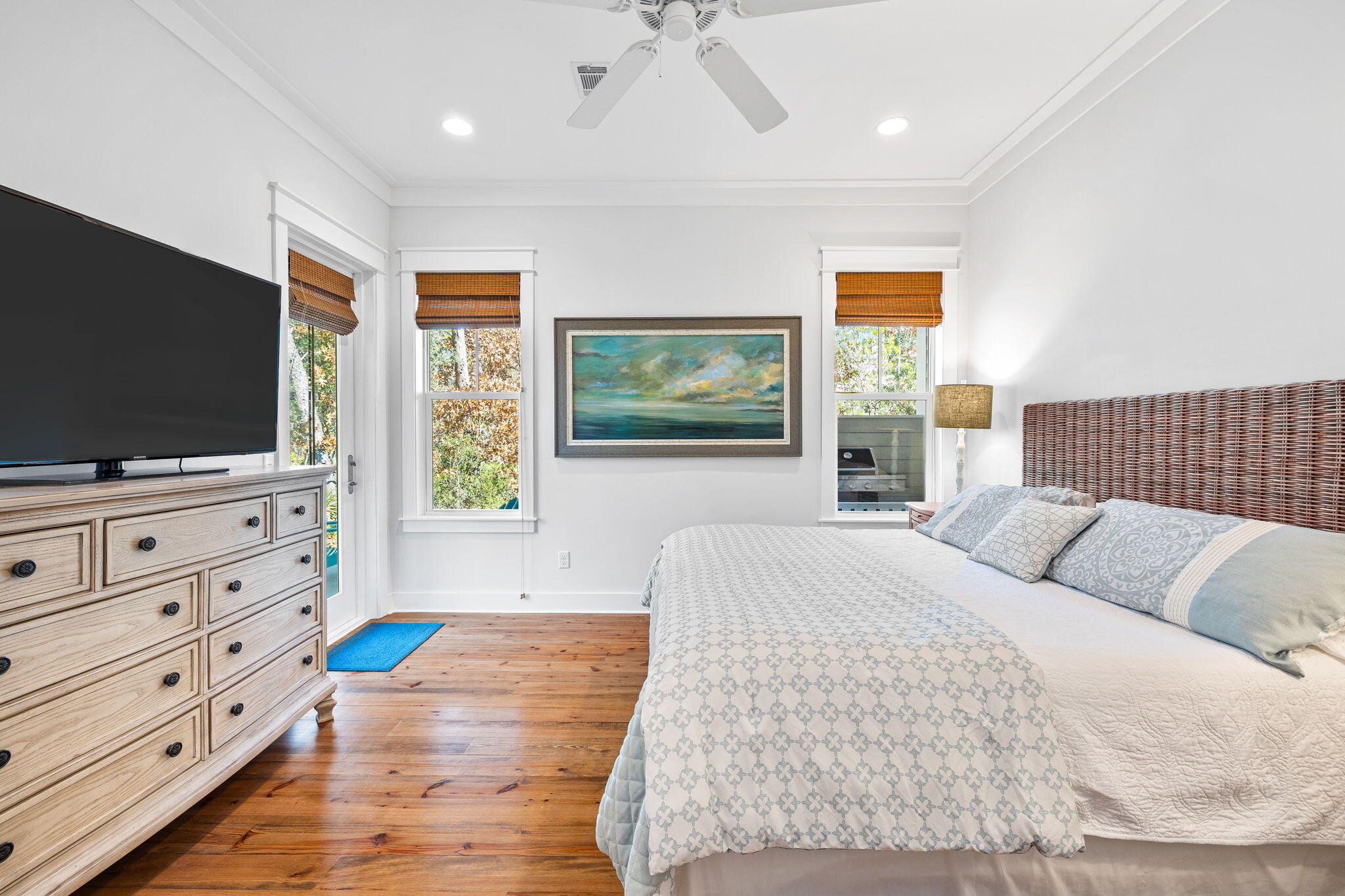 27 Matt's Way Santa Rosa Beach, FL 32459 - Photo 38 of 67 a bedroom with a bed and a flat screen tv