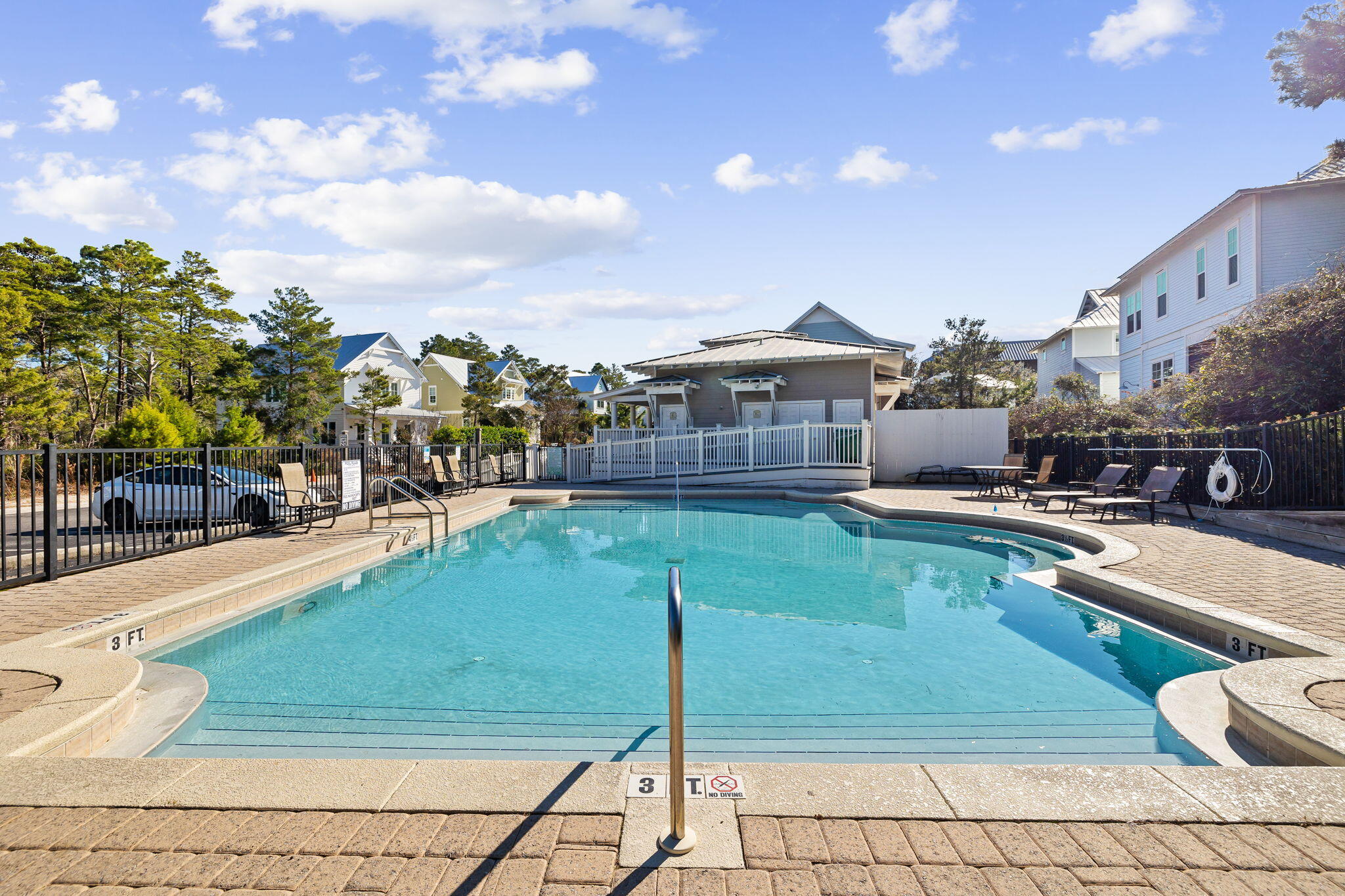 27 Matt's Way Santa Rosa Beach, FL 32459 - Photo 57 of 67 a swimming pool view with a seating space and a garden view
