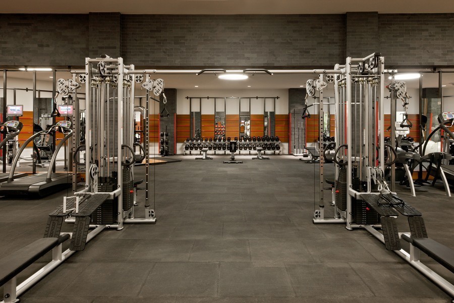 50 Riverside Boulevard, Unit 5B Manhattan, NY 10069 - Photo 16 of 26 a view of a room with gym equipment