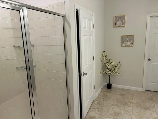 a view of bathroom with shower