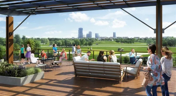 an aerial view of a football ground