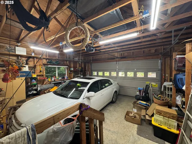 front view of a house with a patio