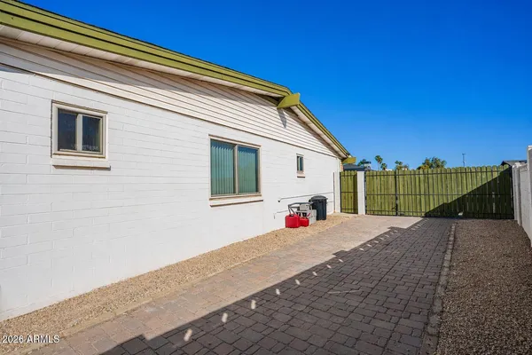 a view of a house with a outdoor space