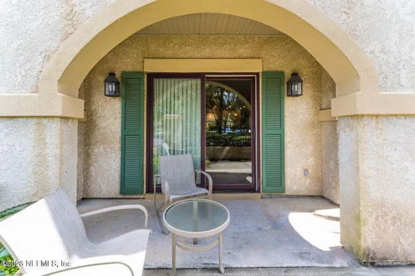 a view of a lake view with a garden