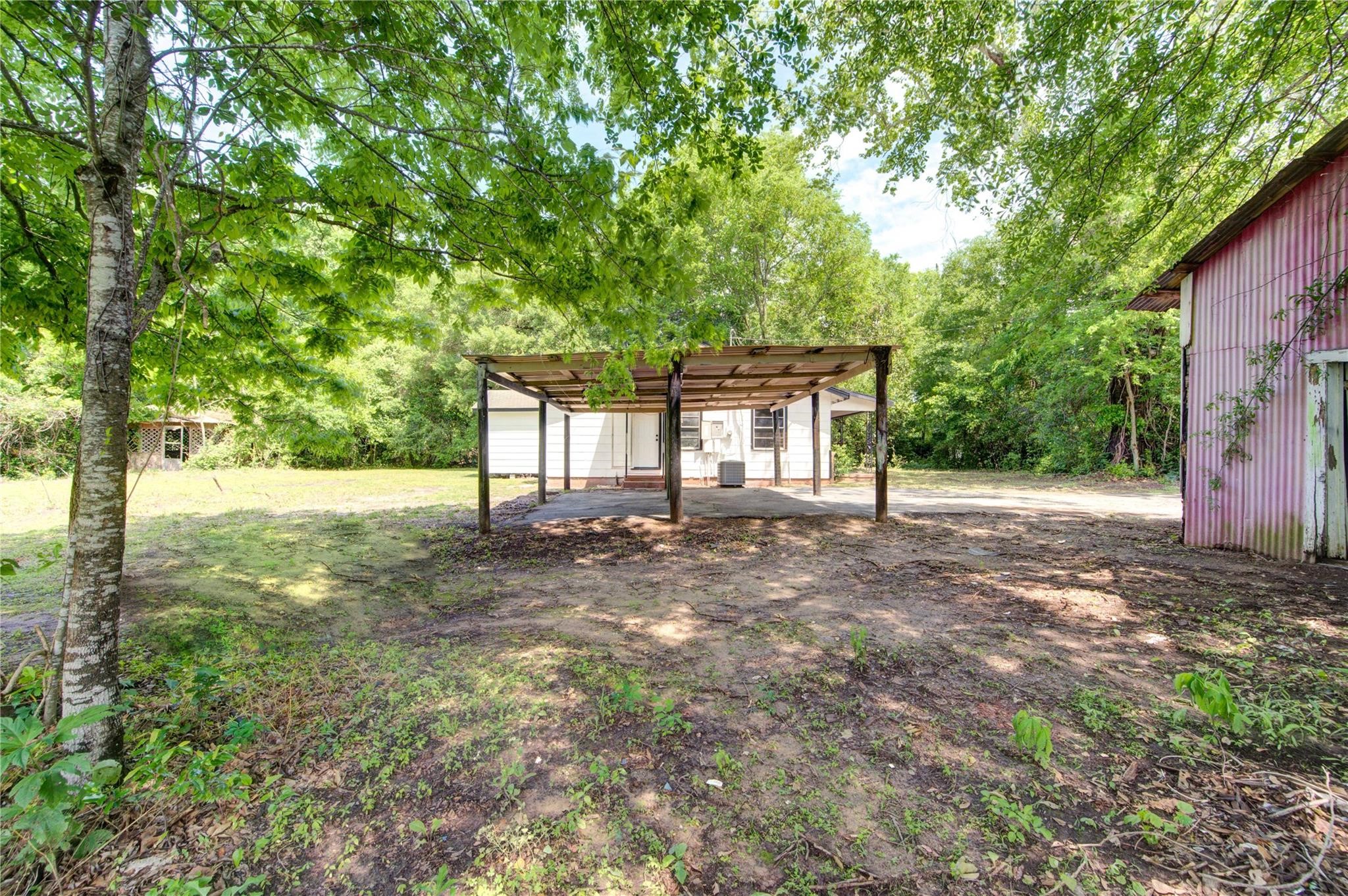 808 State Highway Loop Goodrich, TX 77335 - Photo 10 of 45 a view of a yard with plants and large trees