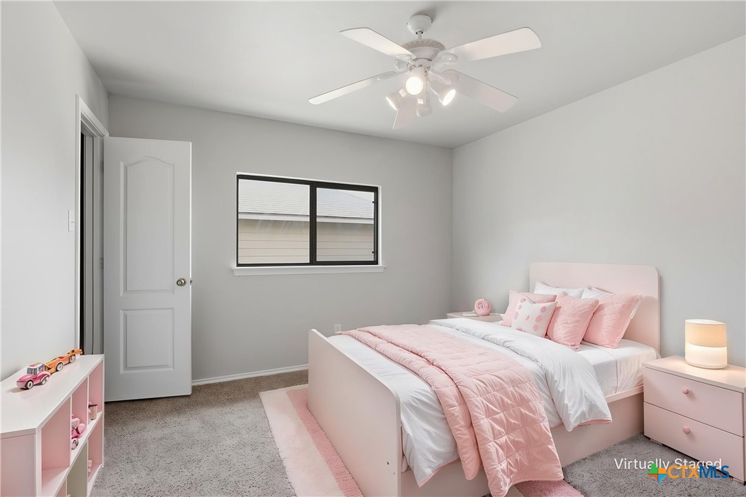 8716 Starview Street Temple, TX 76502 - Photo 32 of 36 This virtually staged photo highlights the room's great potential for a comfortable bedroom setup.