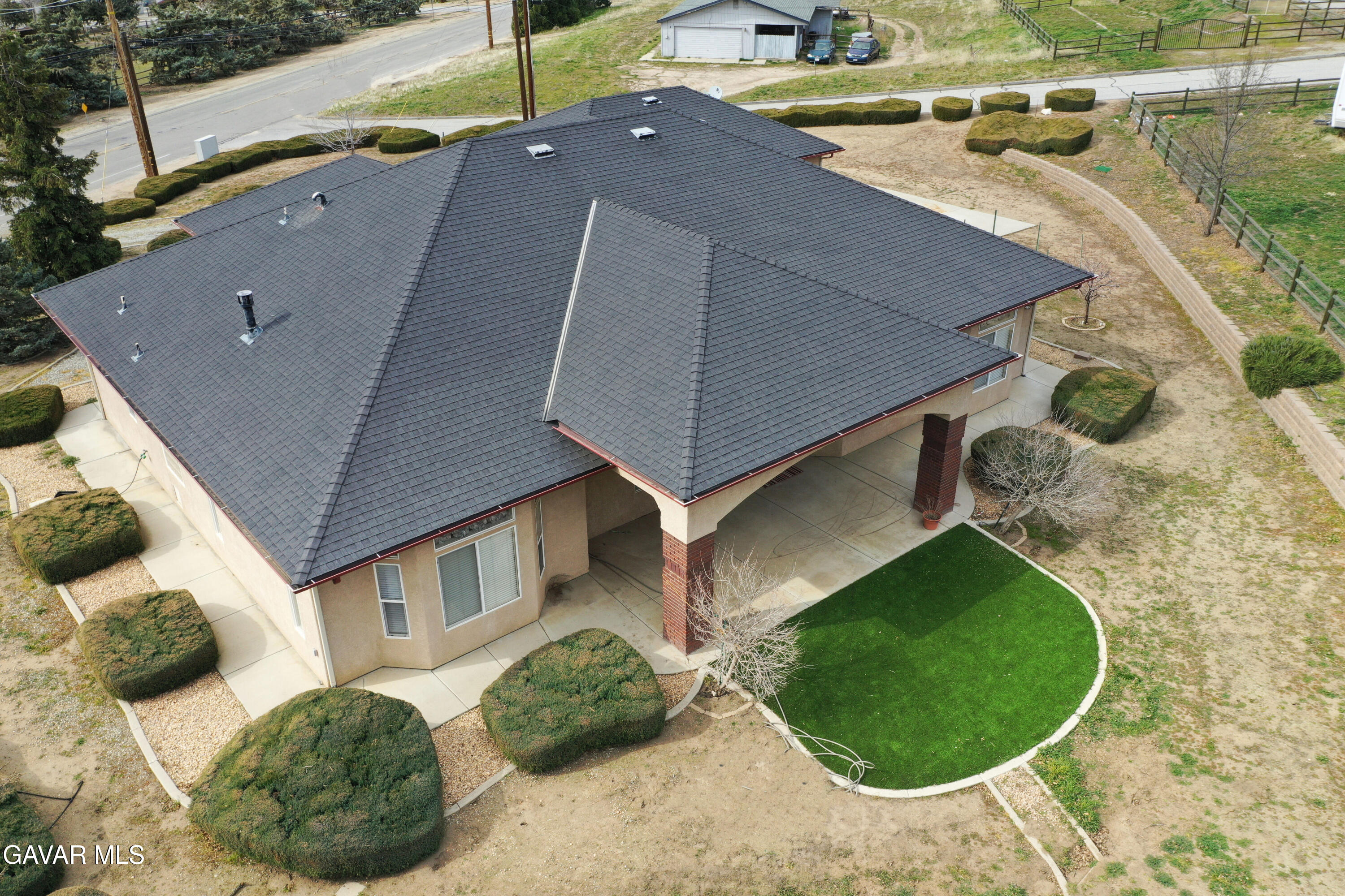 23780 Coyote Court Tehachapi, CA 93561 - Photo 5 of 48 an aerial view of a house with a swimming pool