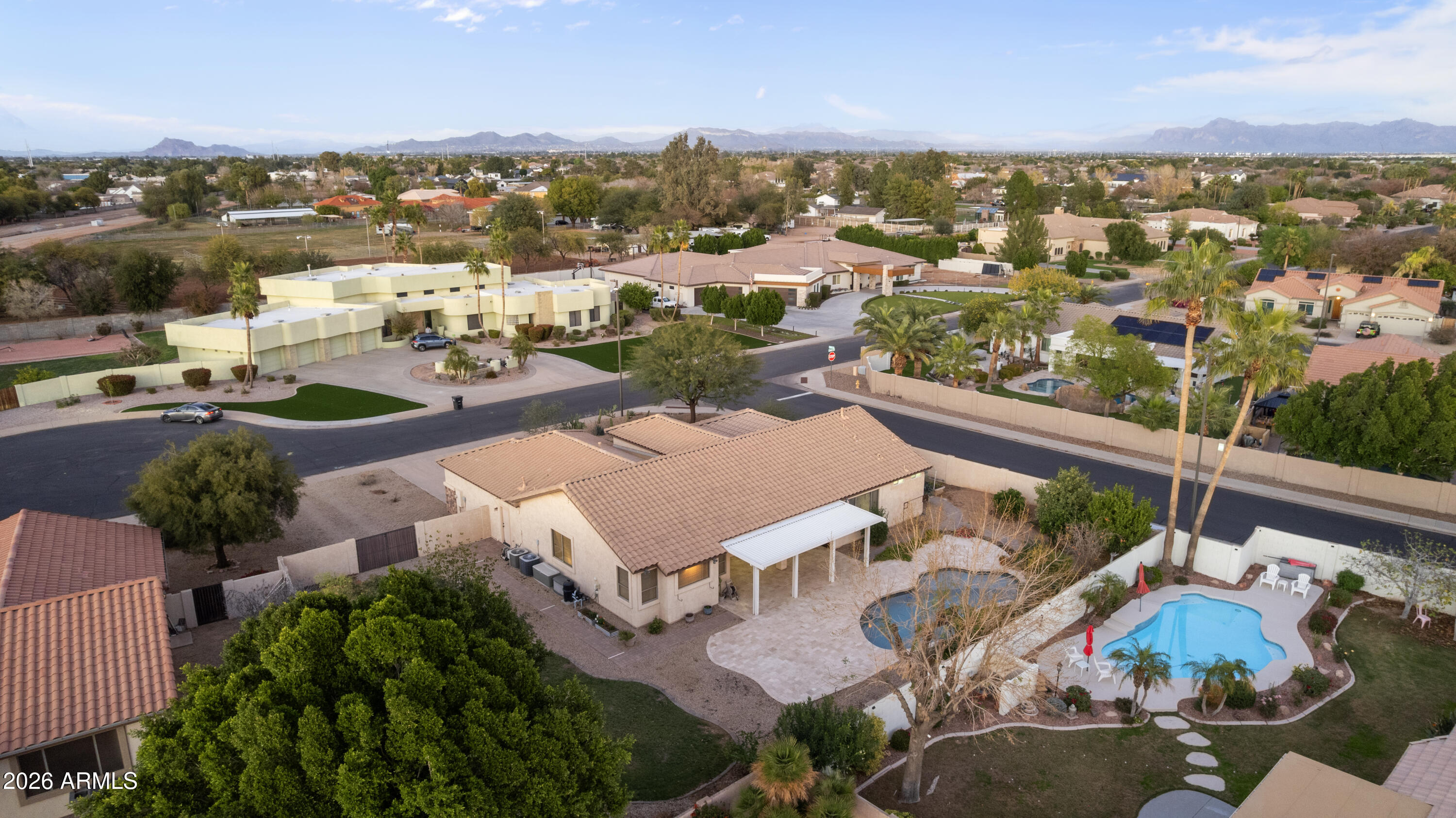 2519 East Rawhide Street Gilbert, AZ 85296 - Photo 29 of 35 an aerial view of a house with a ocean view