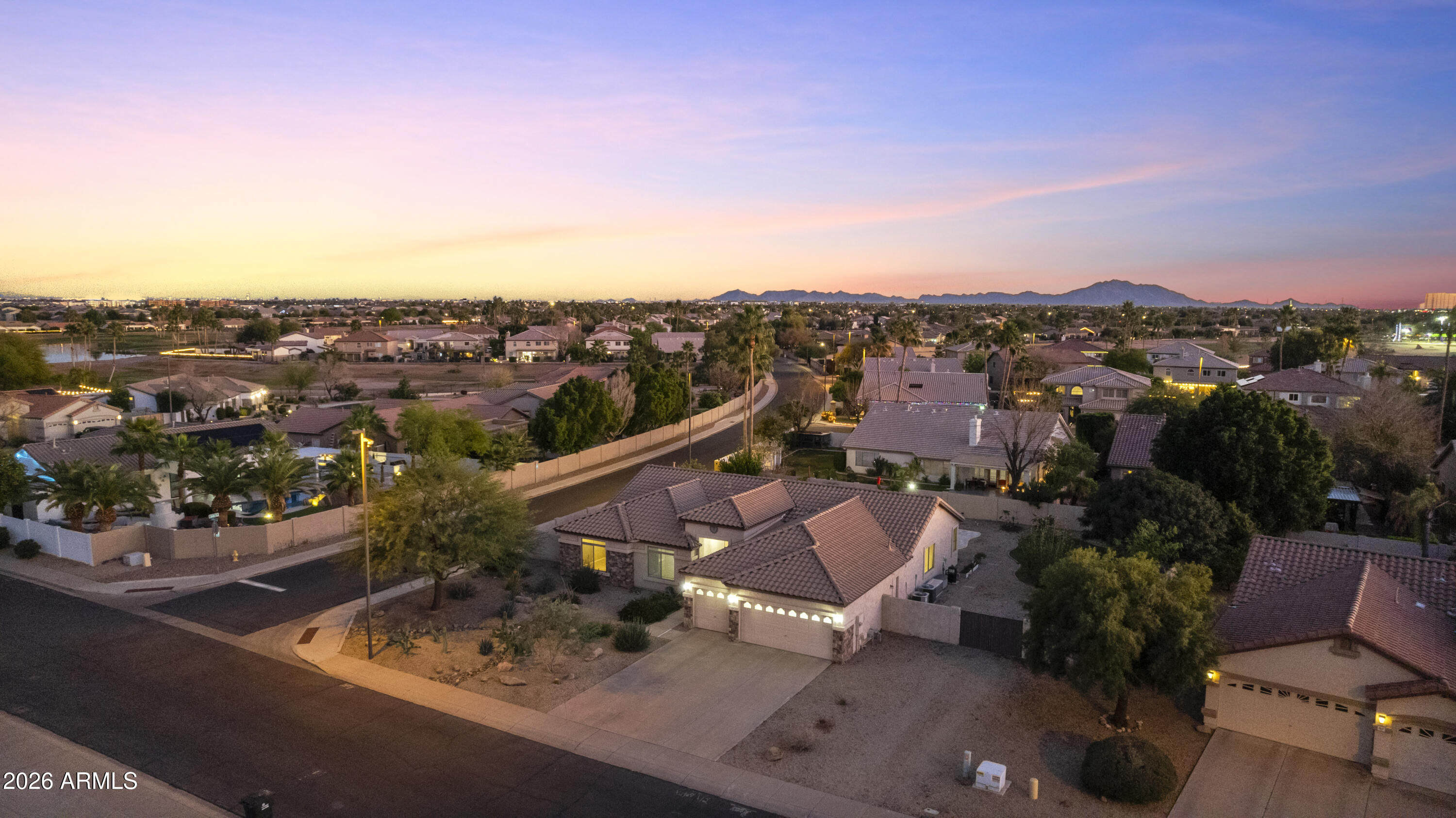 2519 East Rawhide Street Gilbert, AZ 85296 - Photo 31 of 35 an aerial view of a house with a yard