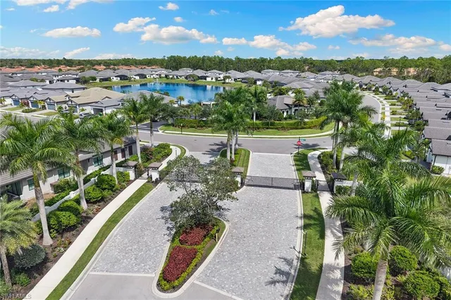 a view of a lake with a city