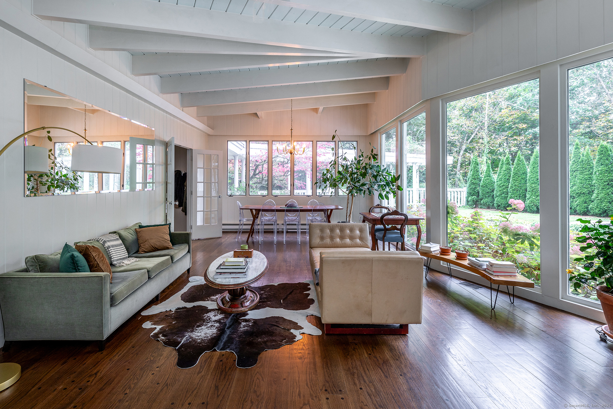 116 Wellers Bridge Road Roxbury, CT 06783 - Photo 6 of 25 a living room with furniture and a large window