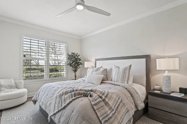 a view of a balcony with a garden