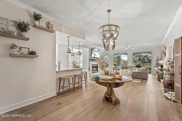 a close view of dining table