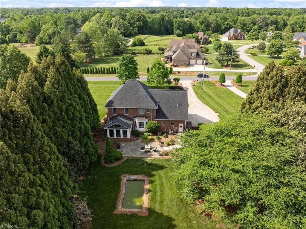5806 Billet Road Oak Ridge, NC 27310 - Photo 40 of 46 AERIAL VIEW OF REAR OF PROPERTY