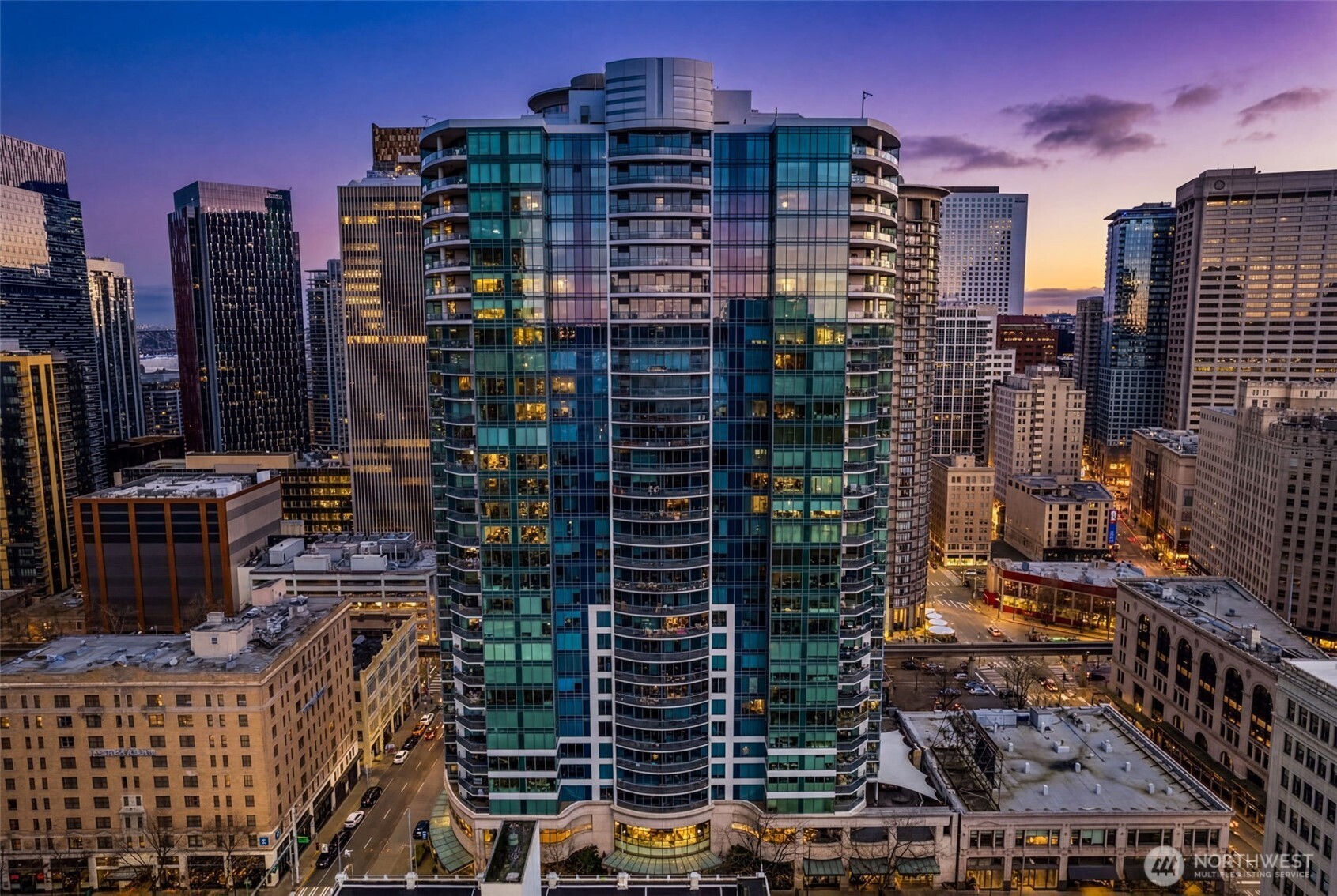1920 4th Avenue, Unit 1405 Seattle, WA 98101 - Photo 40 of 40 a city skyline with tall buildings
