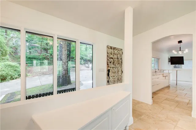 a very nice looking room with a large window