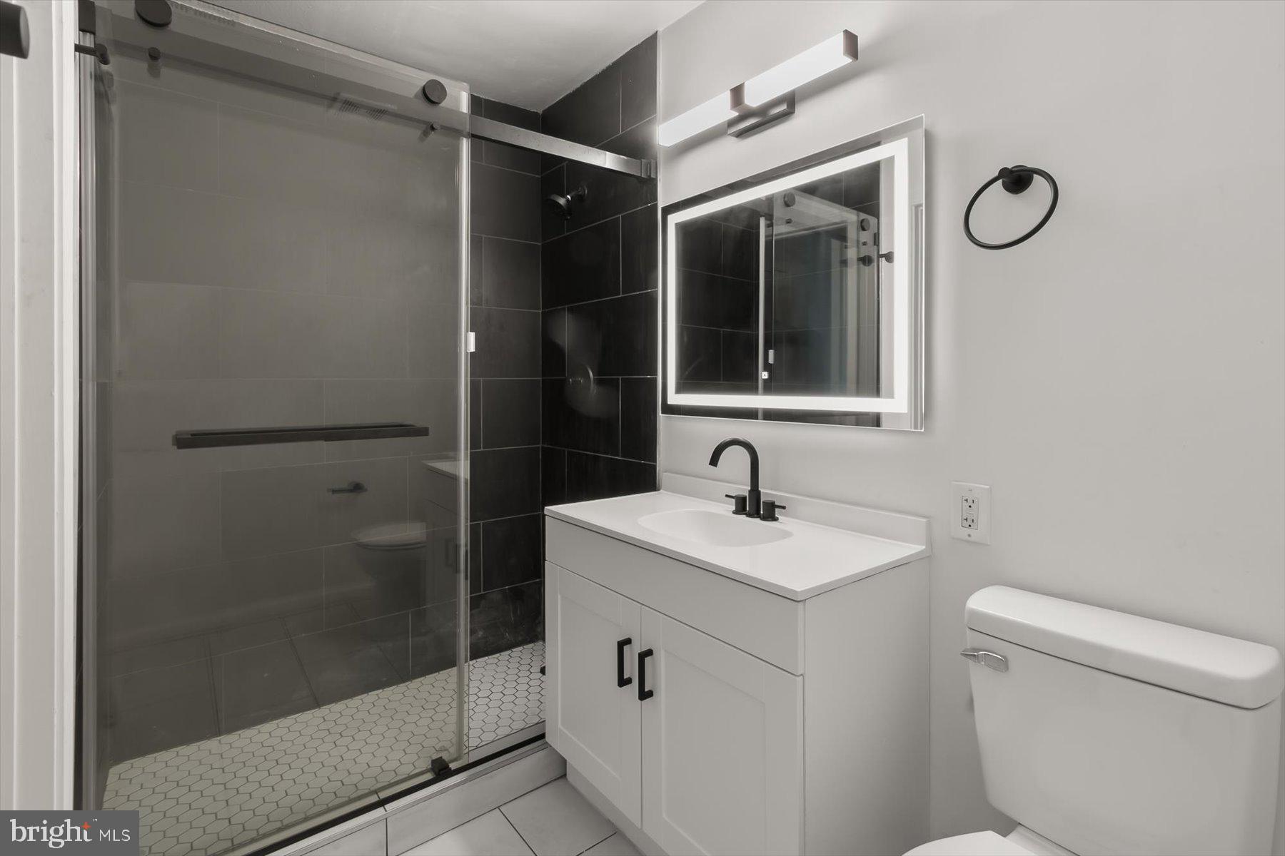 18521 Boysenberry Drive, Unit 242172 Gaithersburg, MD 20879 - Photo 20 of 43 a bathroom with a sink a toilet and shower