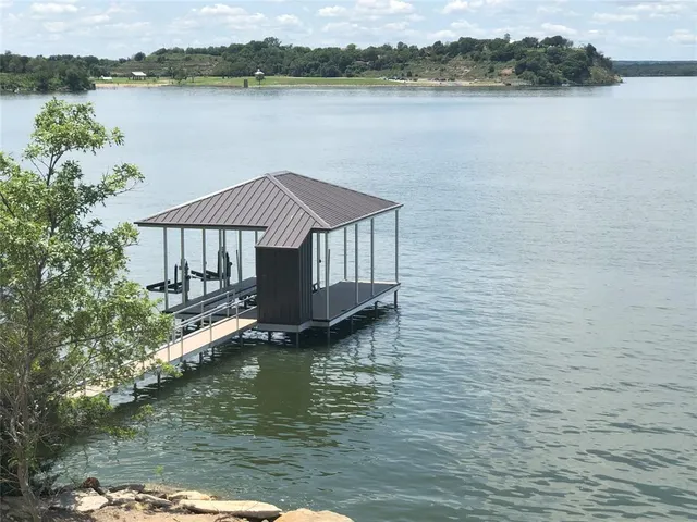 a view of lake and mountain