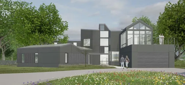 front view of house with a yard