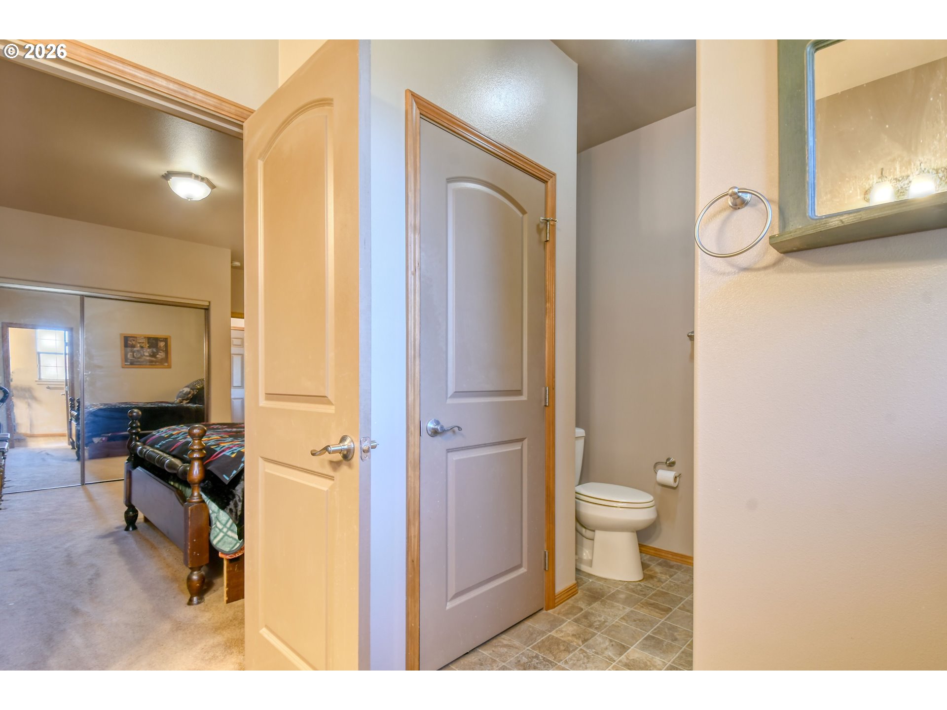 2175 Northwest Gilliam Avenue Pendleton, OR 97801 - Photo 19 of 36 a bathroom with a toilet a sink and shower