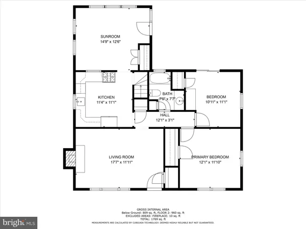 a picture of a bench in a white wall