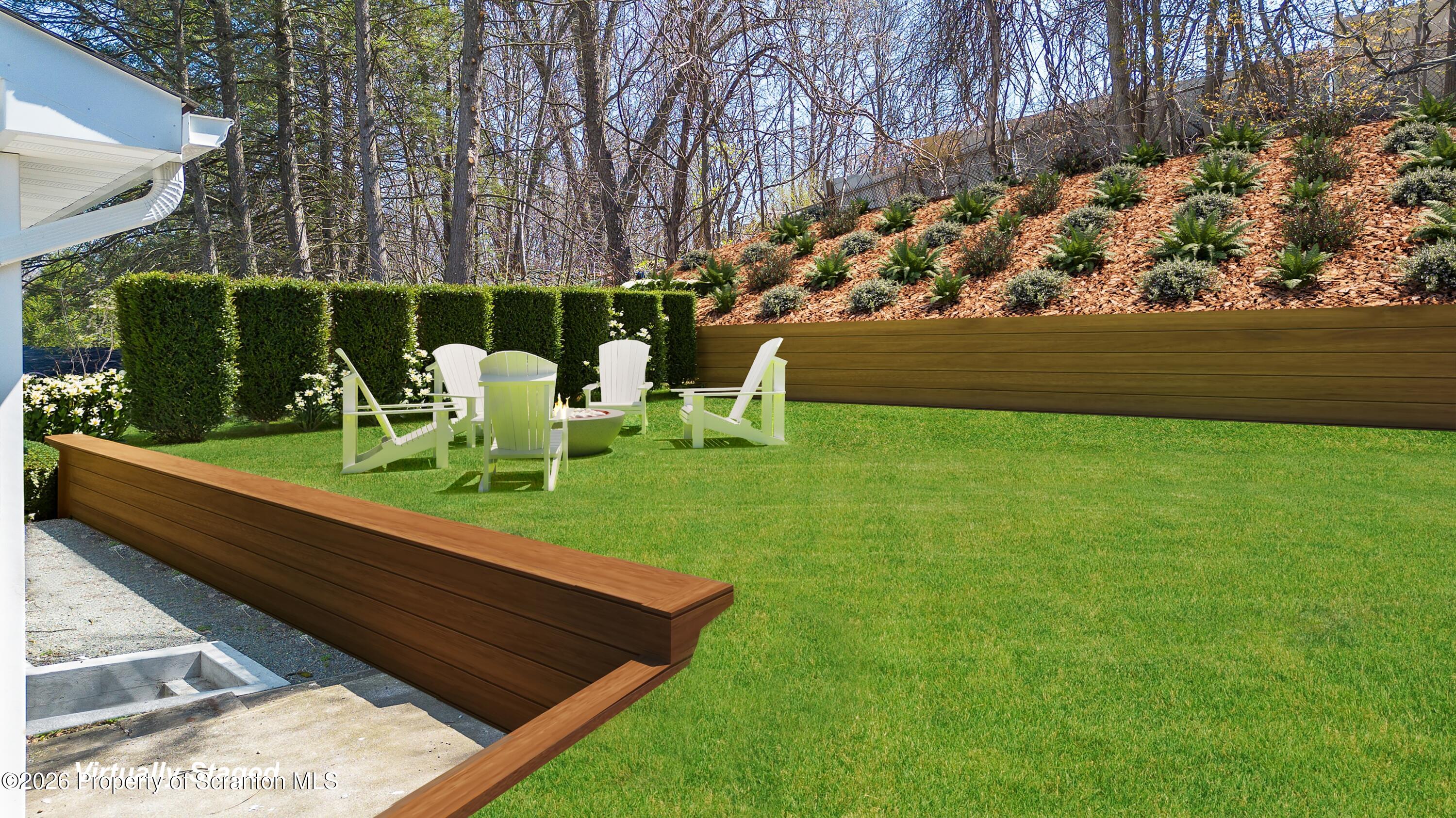 305 Parsonage Street Pittston, PA 18640 - Photo 5 of 42 a view of yard with seating area