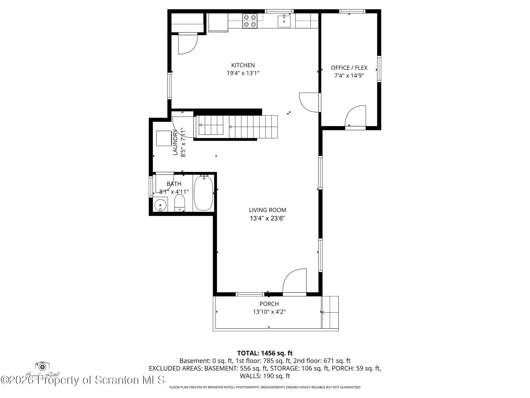 305 Parsonage Street Pittston, PA 18640 - Photo 40 of 42 1st Level Floorplan
